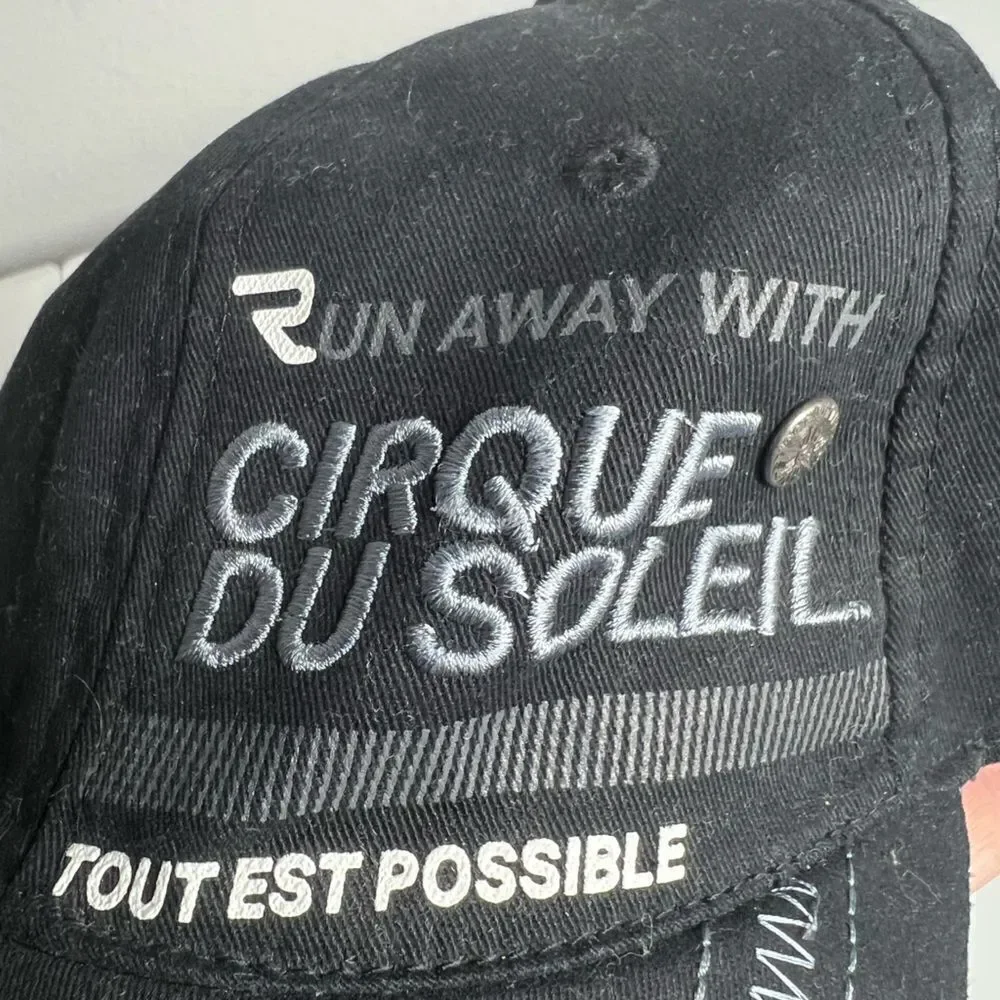 Rare Cirque du Soleil Black Baseball Cap Adult Size